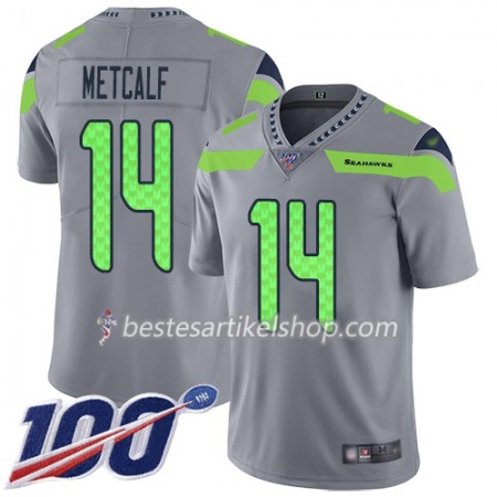 Herren Seattle Seahawks Trikot D.K. Metcalf 14 Nike Grå 100th